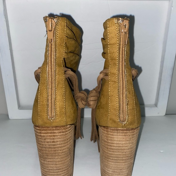 Dolce by Mojo Moxy Women Size 9M Open-Toe Suede Ankle Boots - Picture 6 of 9